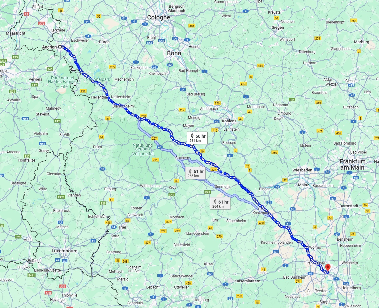 Anreise von Aachen Zu Mannheim Über 