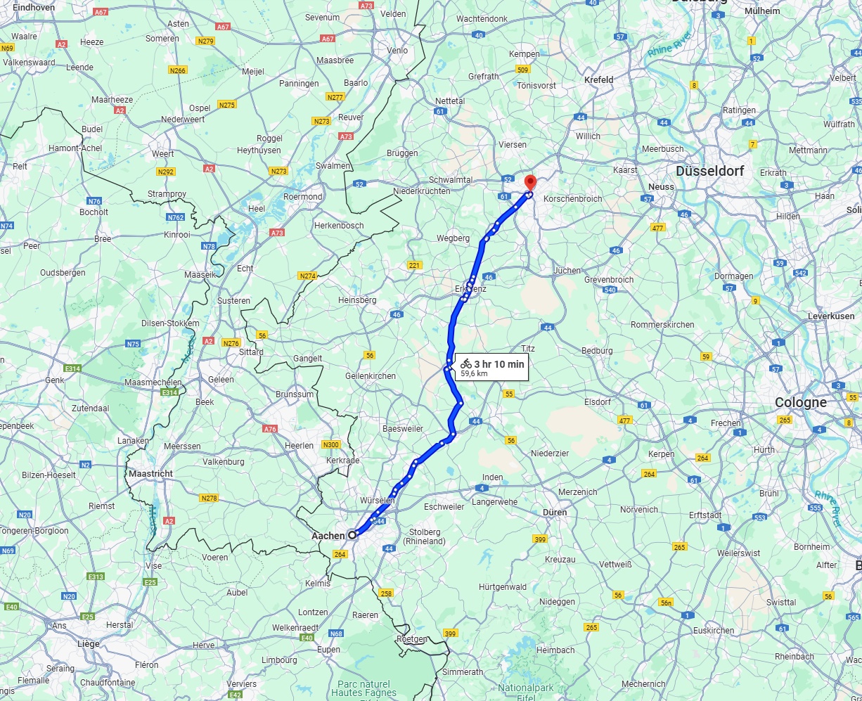 Anreise von Aachen Zu Mönchengladbach Über 