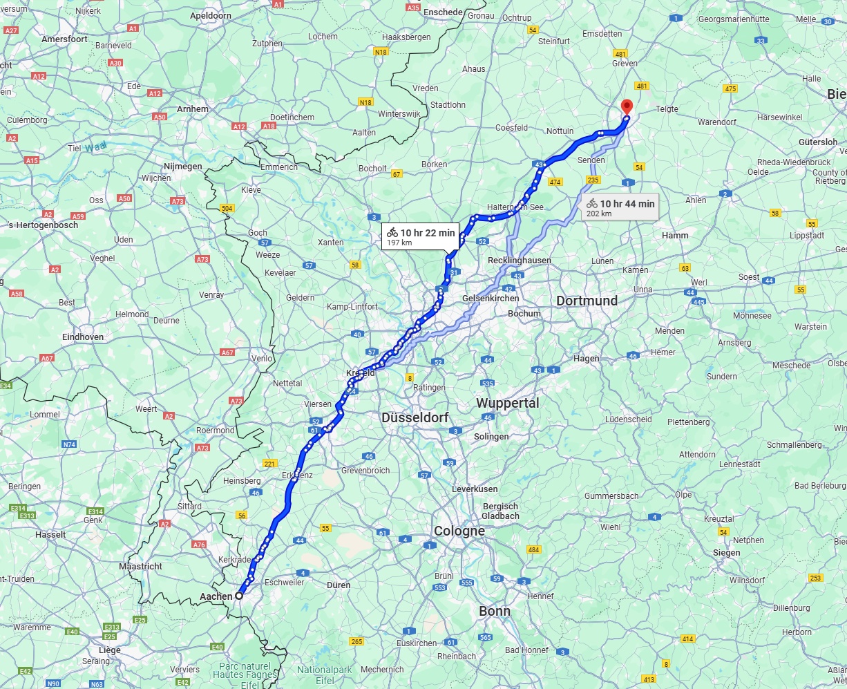 Anreise von Aachen Zu Münster Über 