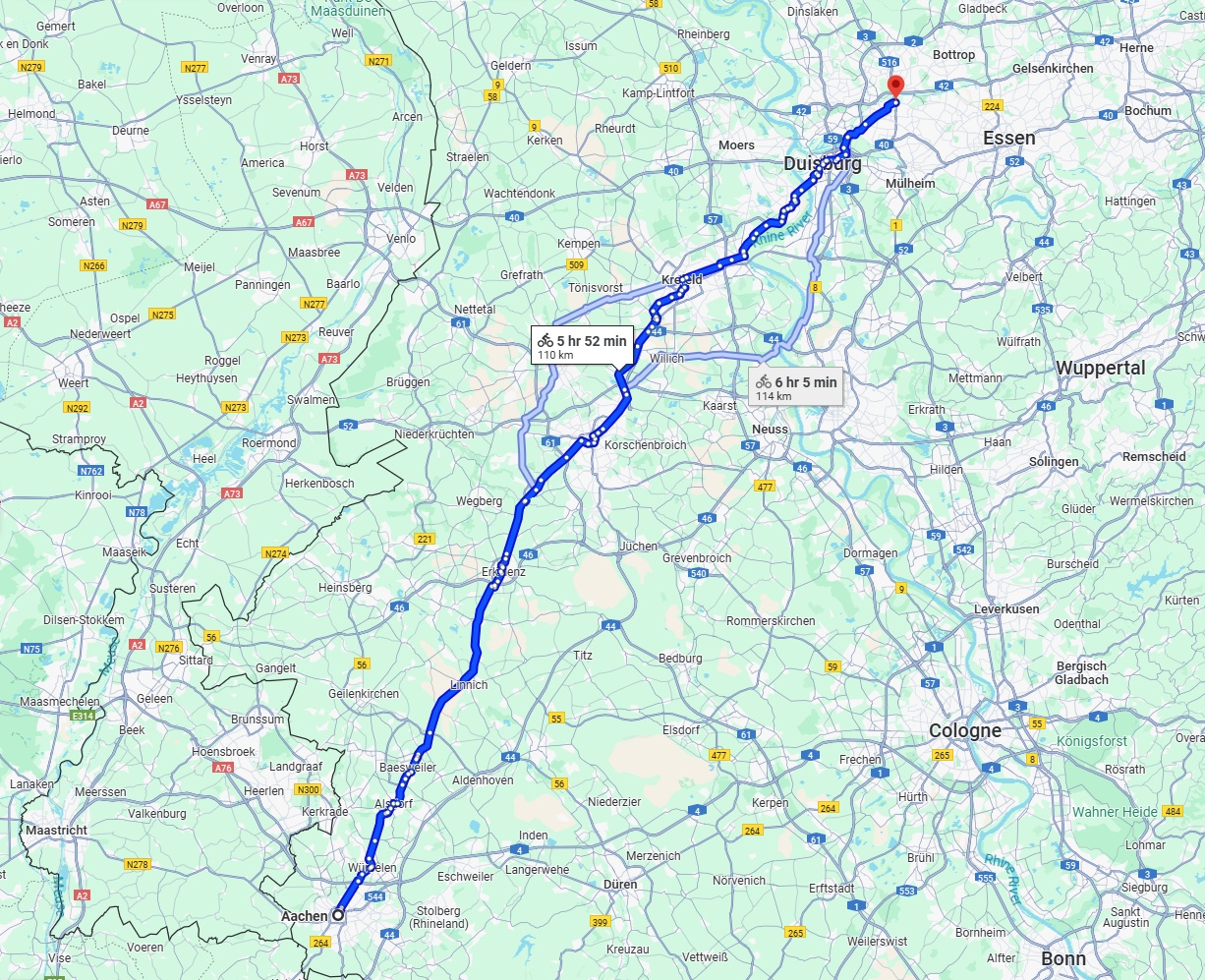 Anreise von Aachen Zu Oberhausen Über 