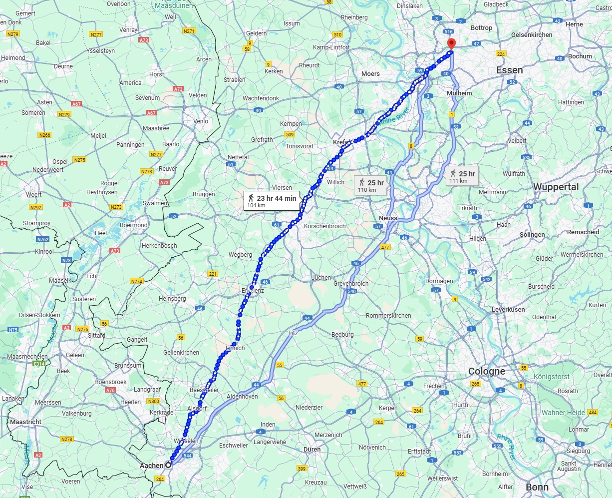 Anreise von Aachen Zu Oberhausen Über 