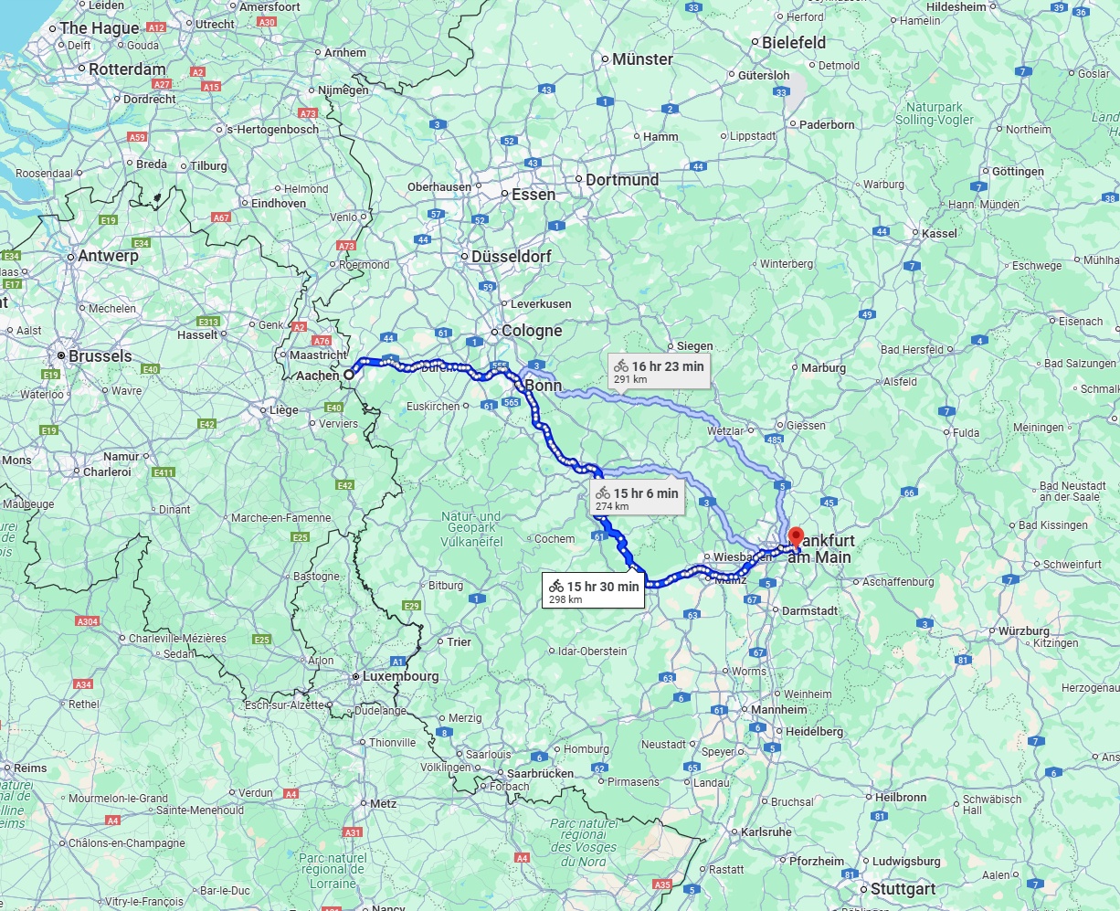 Anreise von Aachen Zu Offenbach am Main Über 