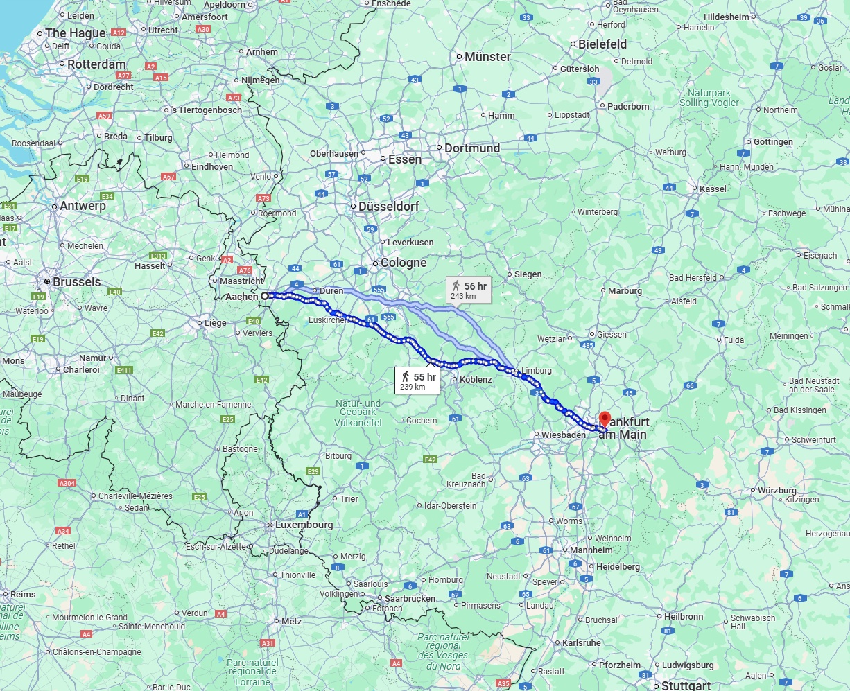 Anreise von Aachen Zu Offenbach am Main Über 