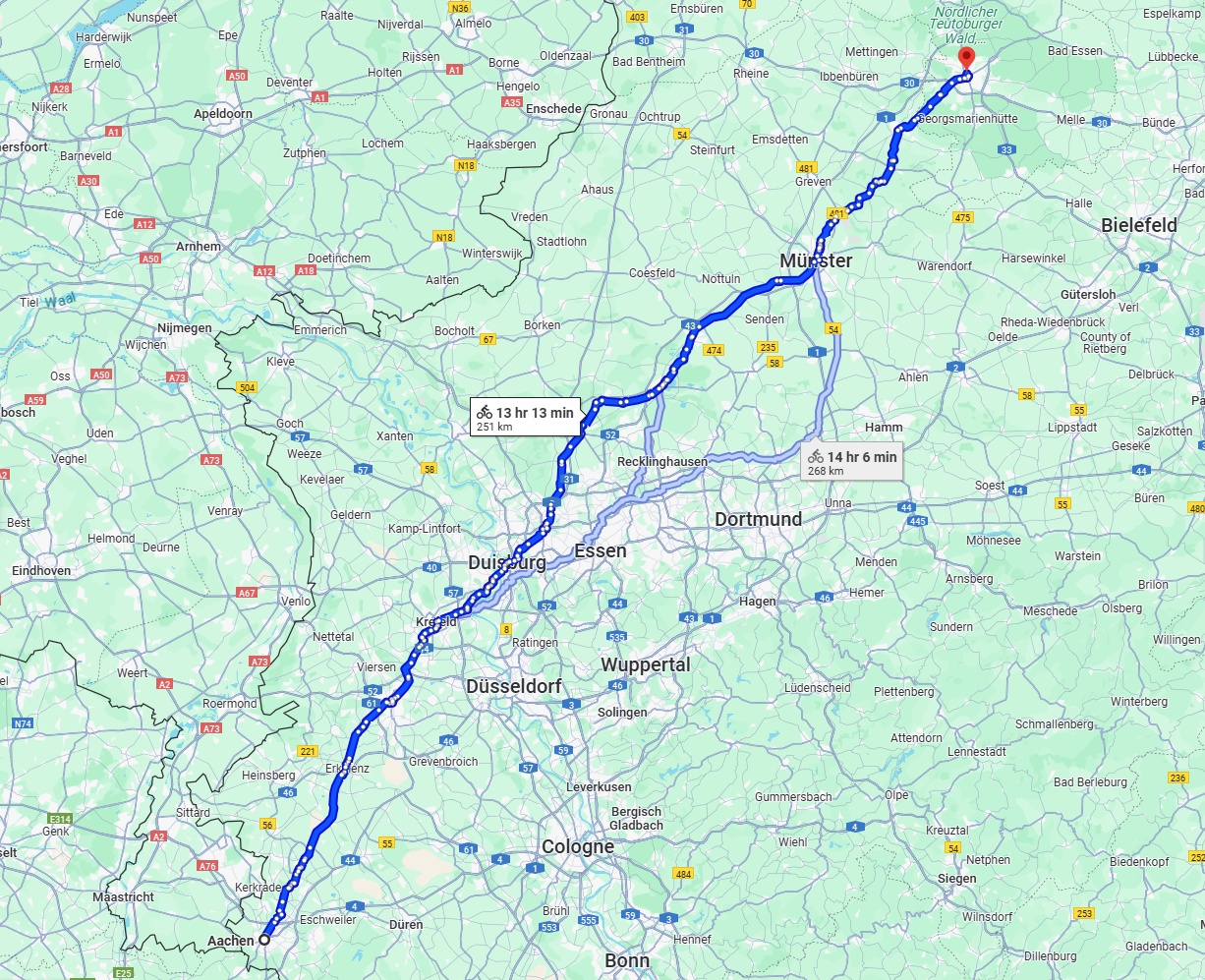 Anreise von Aachen Zu Osnabrück Über 