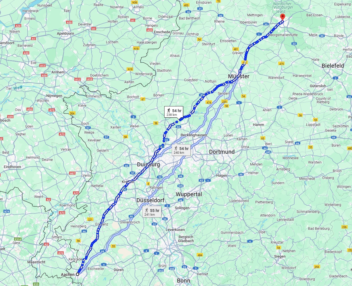 Anreise von Aachen Zu Osnabrück Über 