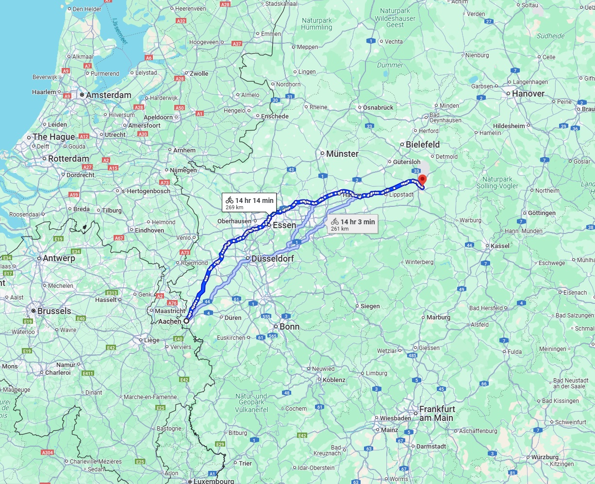 Anreise von Aachen Zu Paderborn Über 