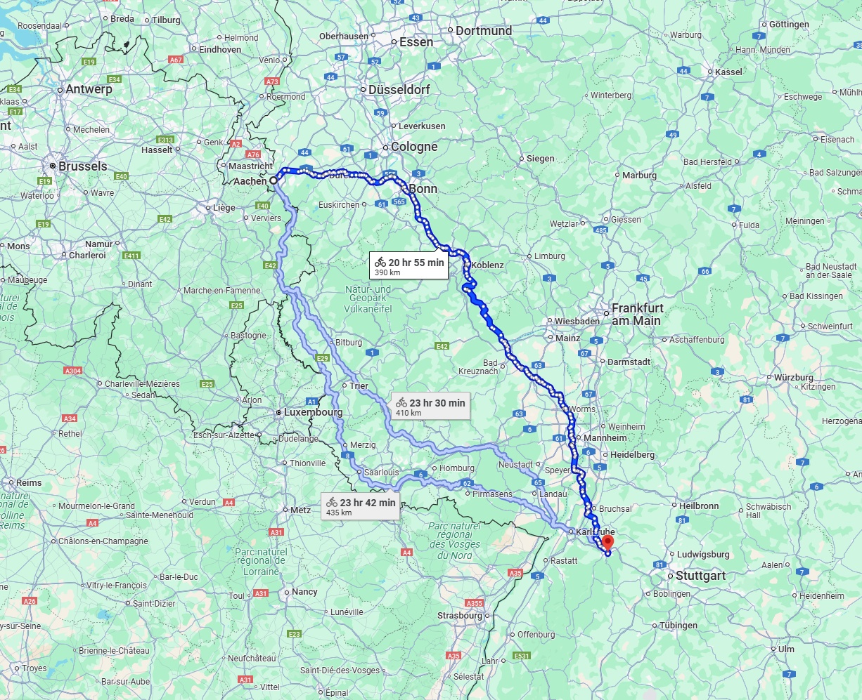 Anreise von Aachen Zu Pforzheim Über 