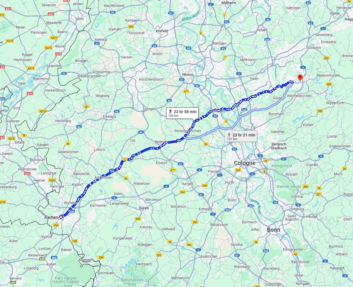 Anreise von Aachen Zu Remscheid Über 