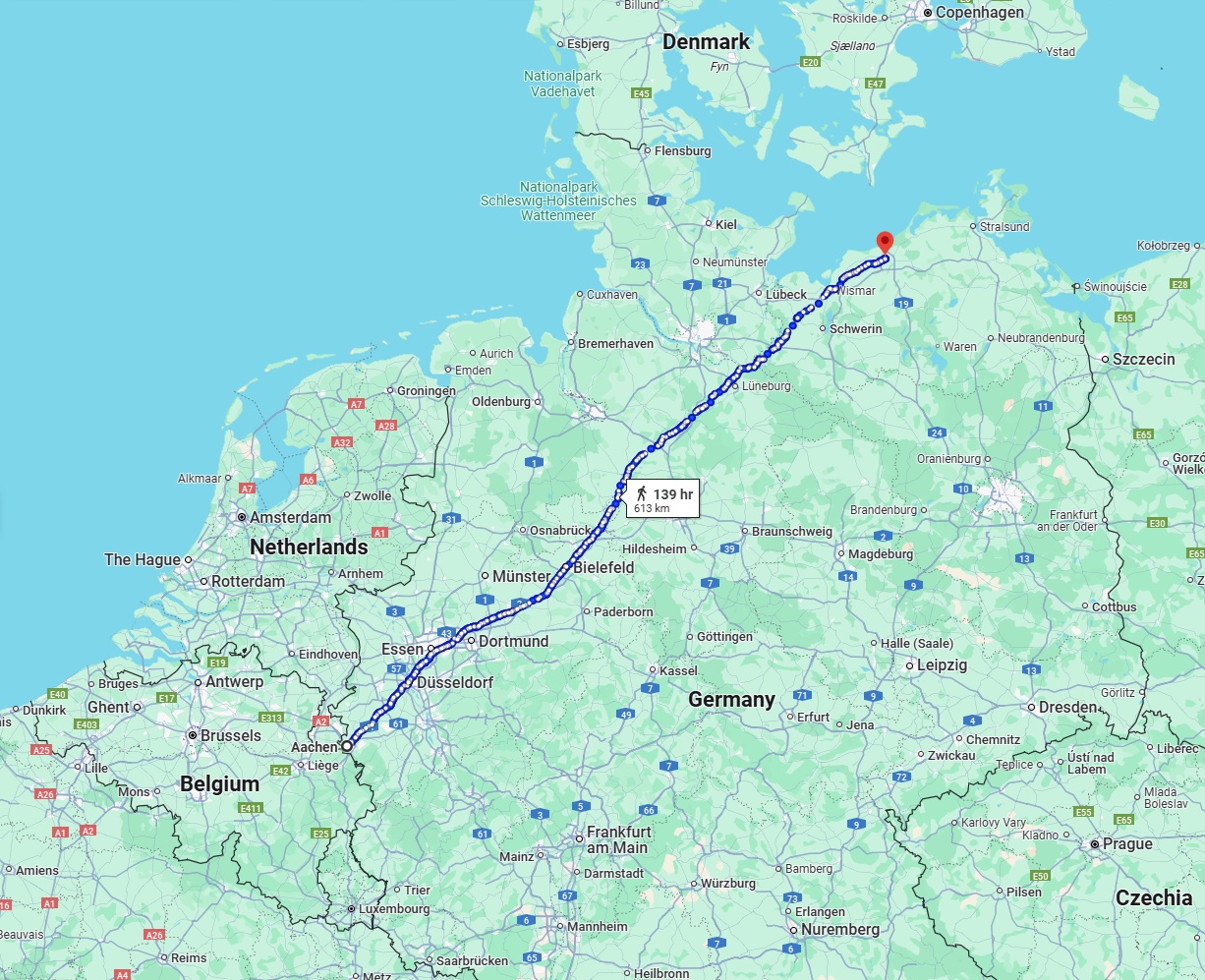 Anreise von Aachen Zu Rostock Über 