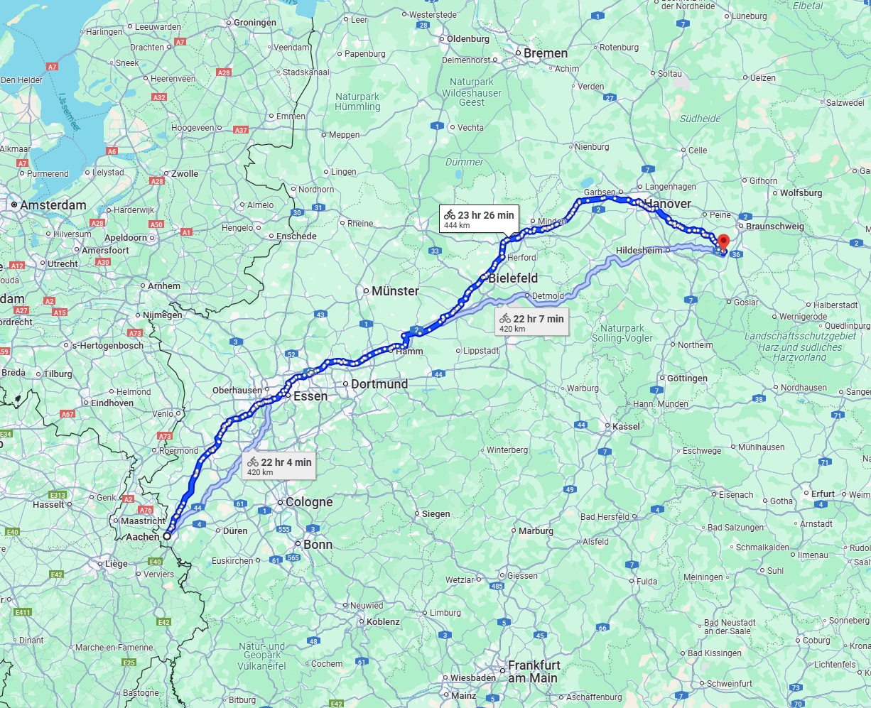 Anreise von Aachen Zu Salzgitter Über 