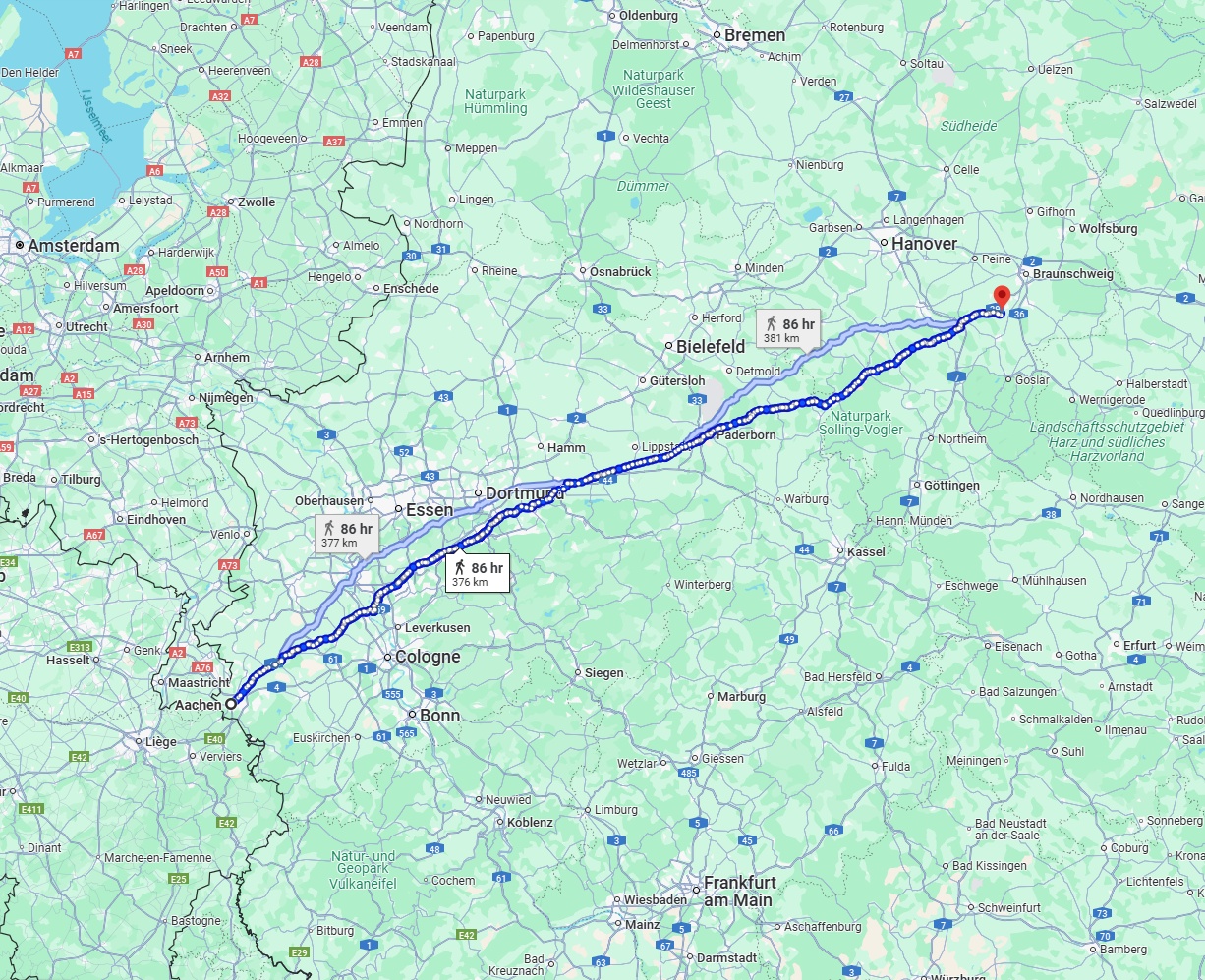 Anreise von Aachen Zu Salzgitter Über 