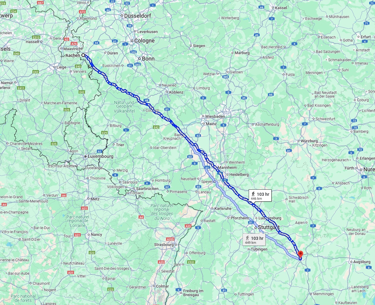 Anreise von Aachen Zu Ulm Über 