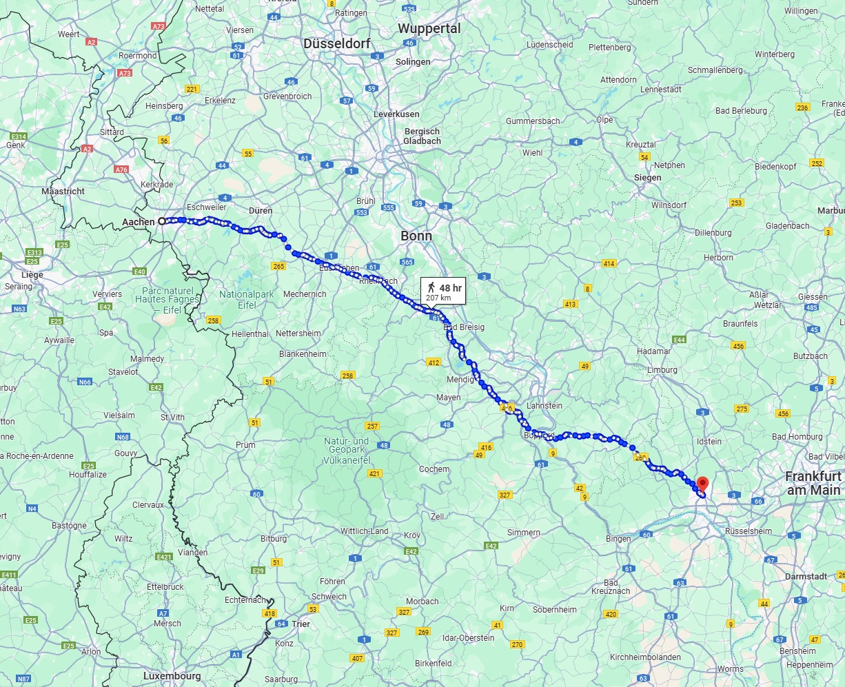 Anreise von Aachen Zu Wiesbaden Über 