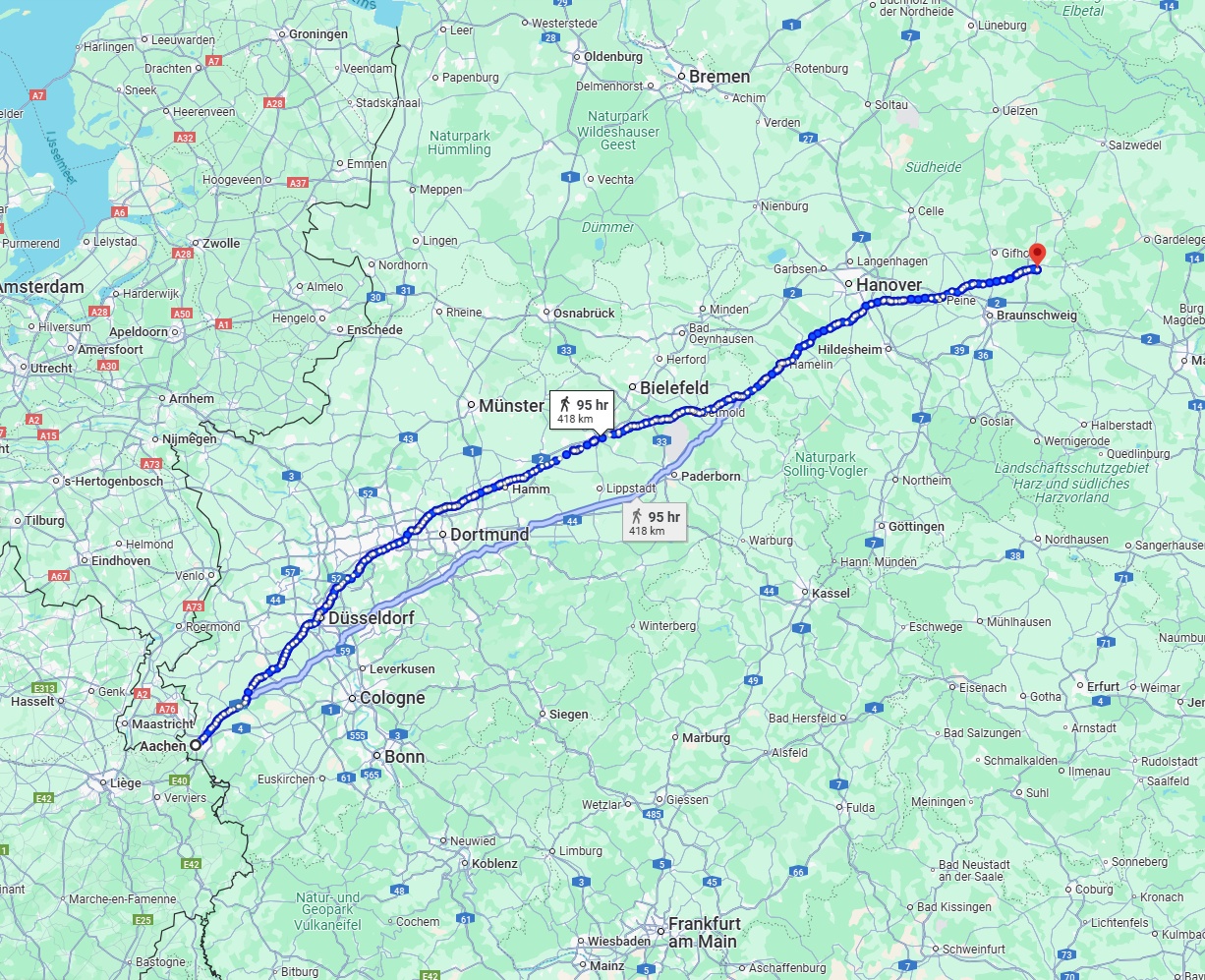 Anreise von Aachen Zu Wolfsburg Über 