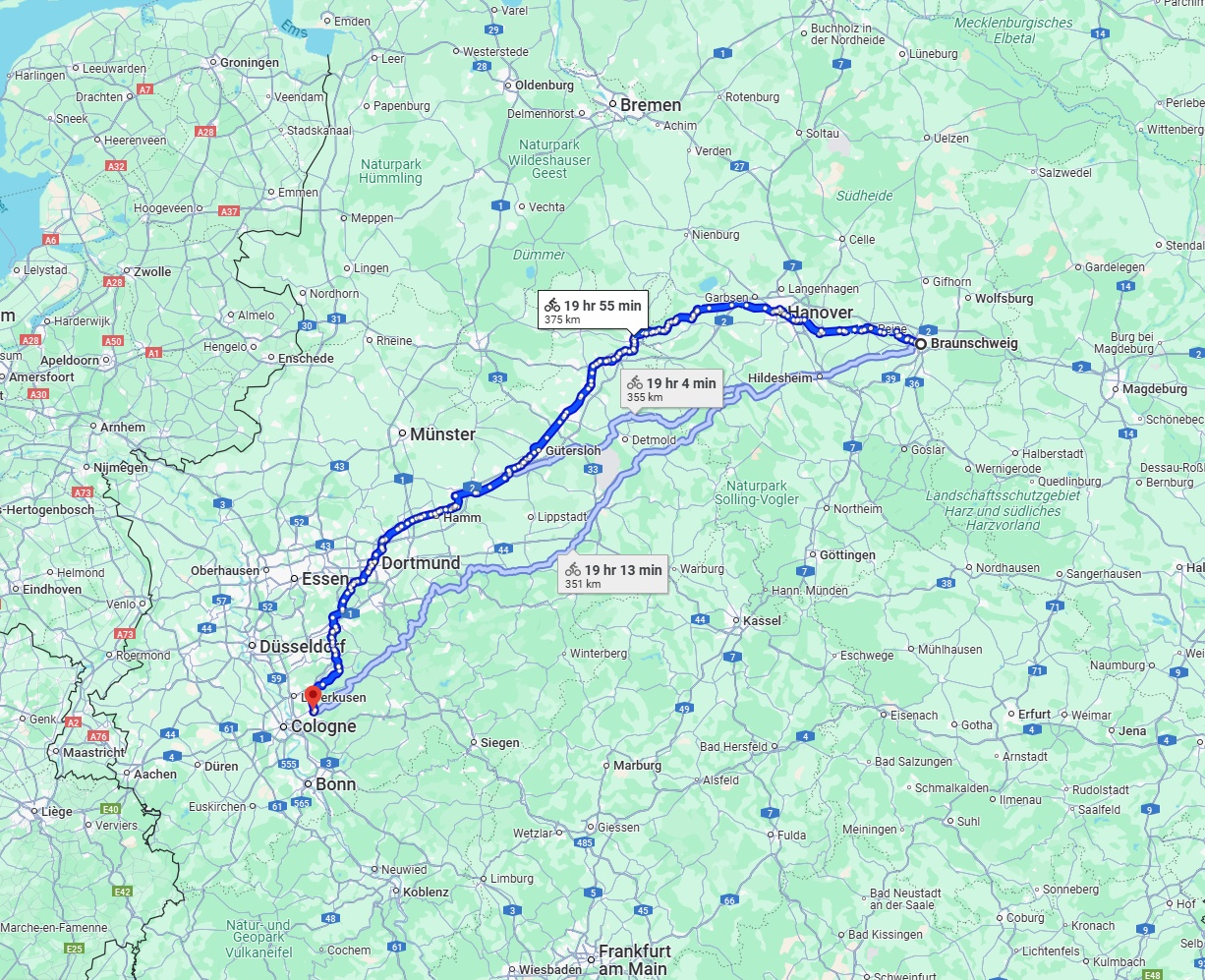 Anreise von Braunschweig Zu Bergisch Gladbach Über 