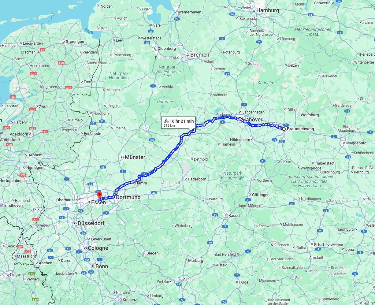 Anreise von Braunschweig Zu Bochum Über 