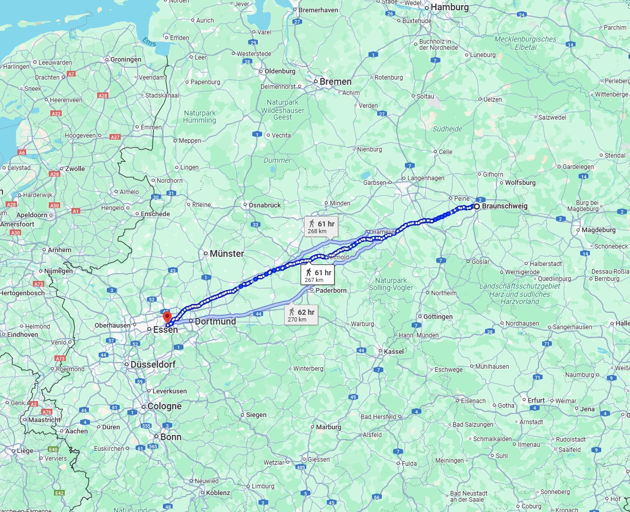 Anreise von Braunschweig Zu Bochum Über 