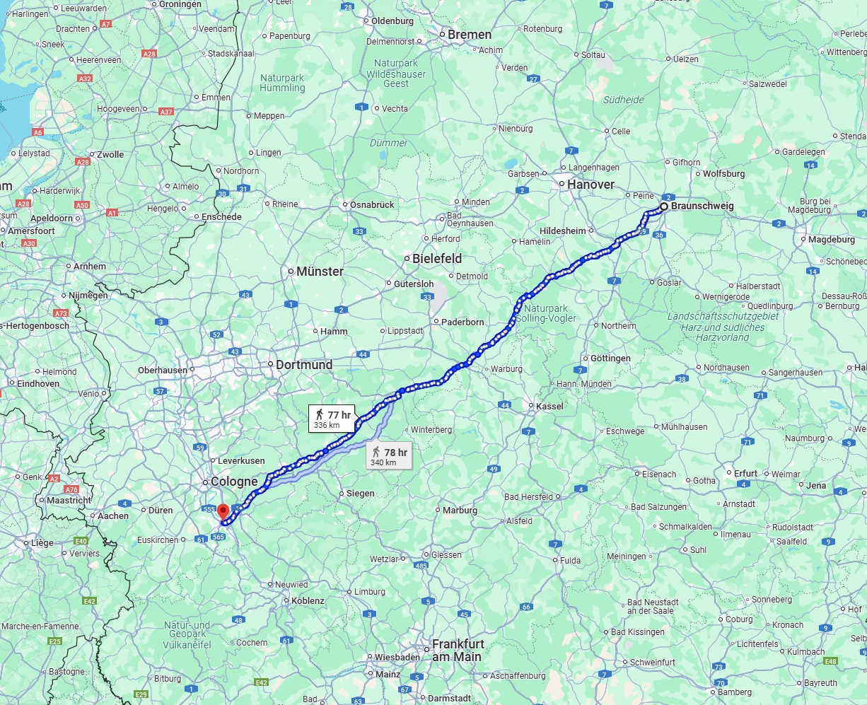 Anreise von Braunschweig Zu Bonn Über 