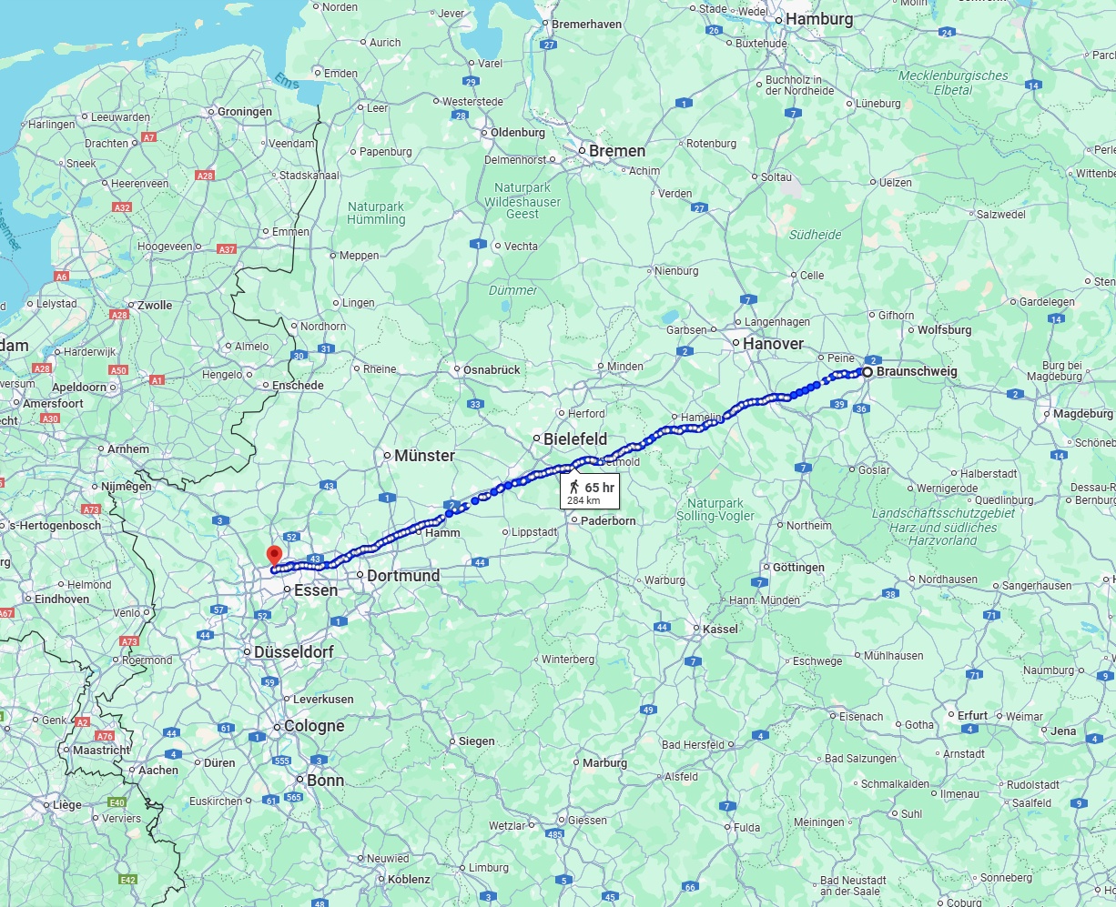 Anreise von Braunschweig Zu Bottrop Über 