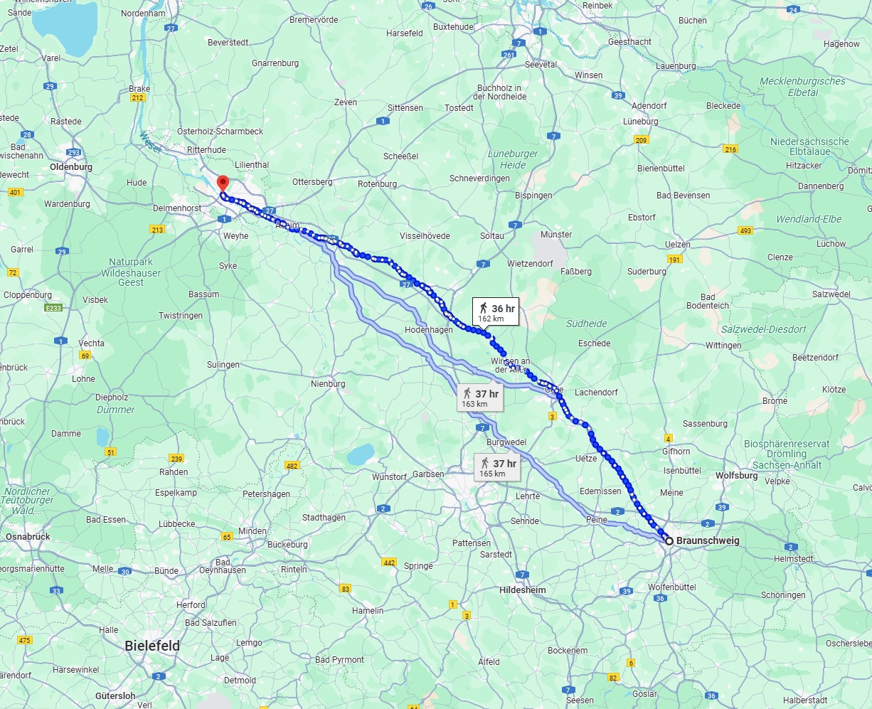 Anreise von Braunschweig Zu Bremen Über 