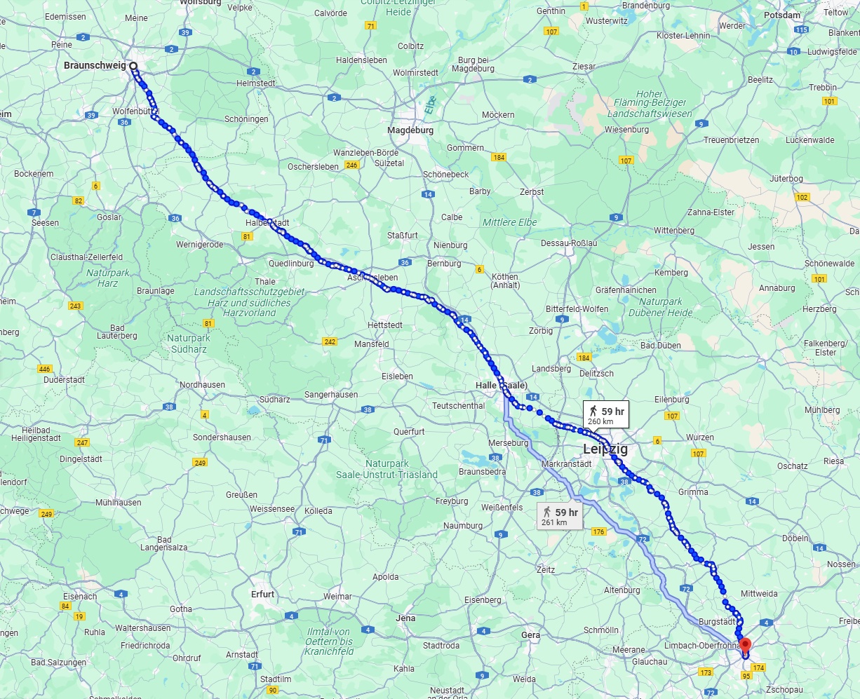 Anreise von Braunschweig Zu Chemnitz Über 