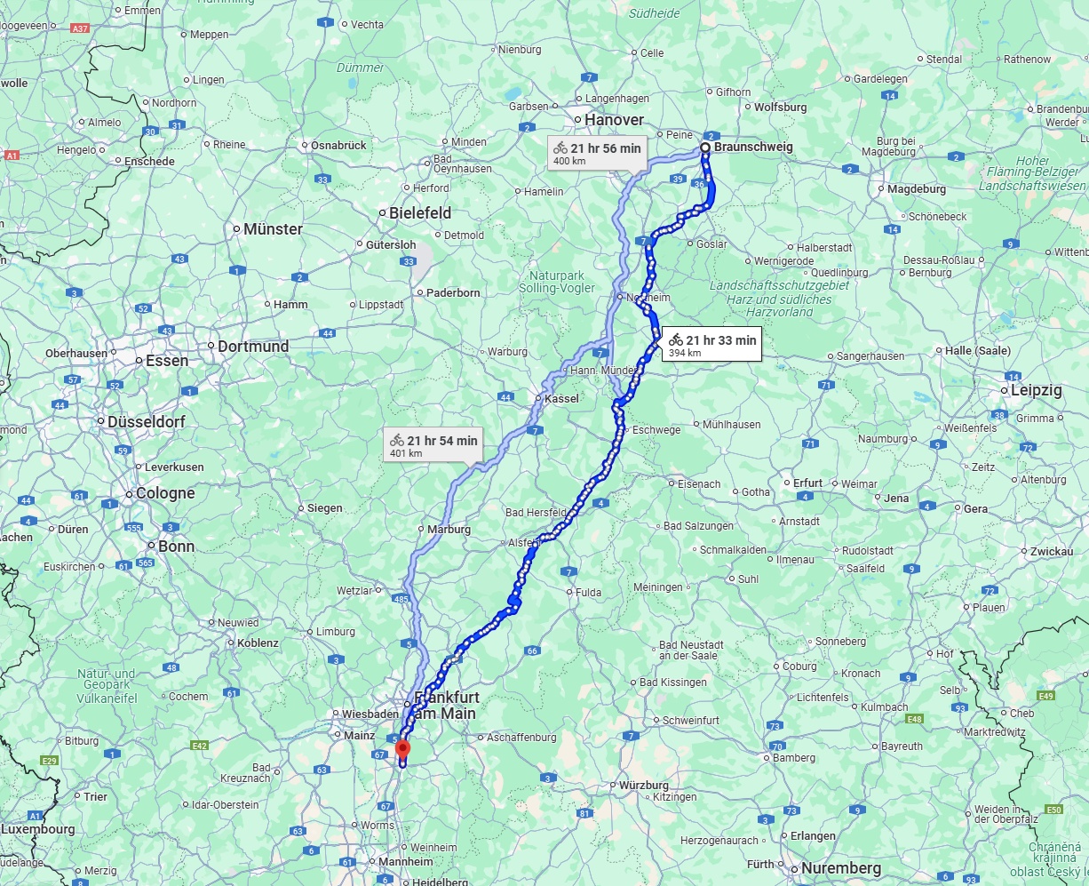 Anreise von Braunschweig Zu Darmstadt Über 
