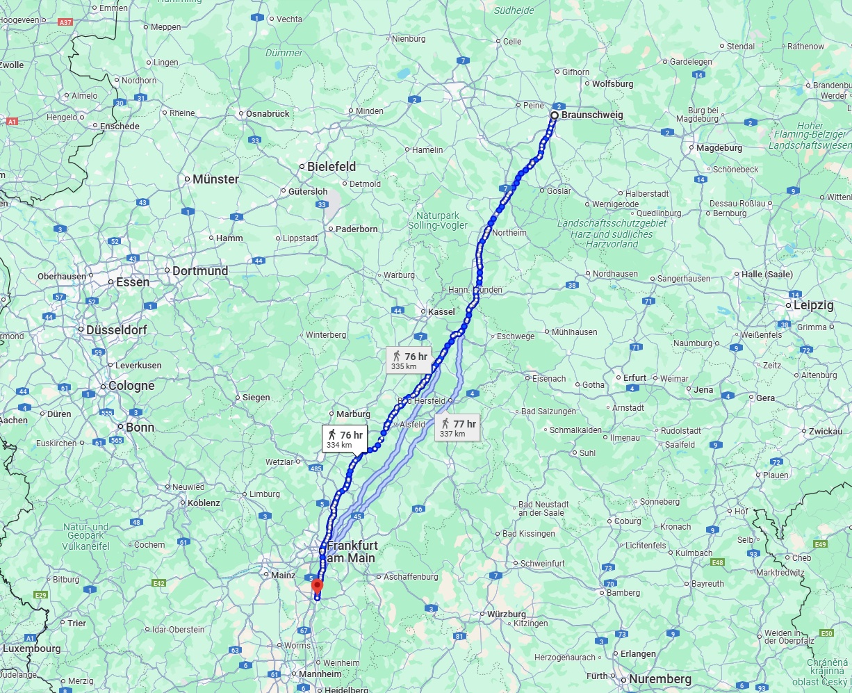 Anreise von Braunschweig Zu Darmstadt Über 