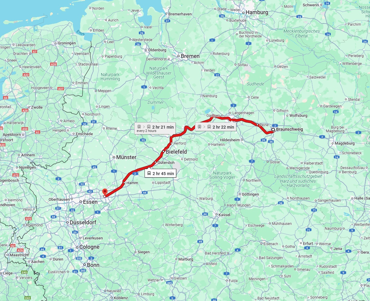 Anreise von Braunschweig Zu Dortmund Über 