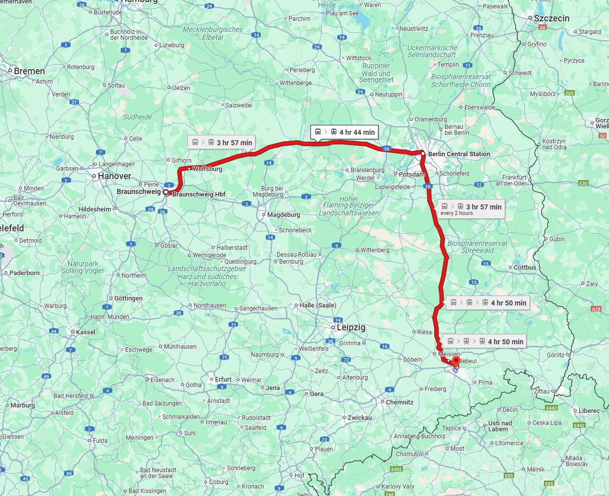Anreise von Braunschweig Zu Dresden Über 