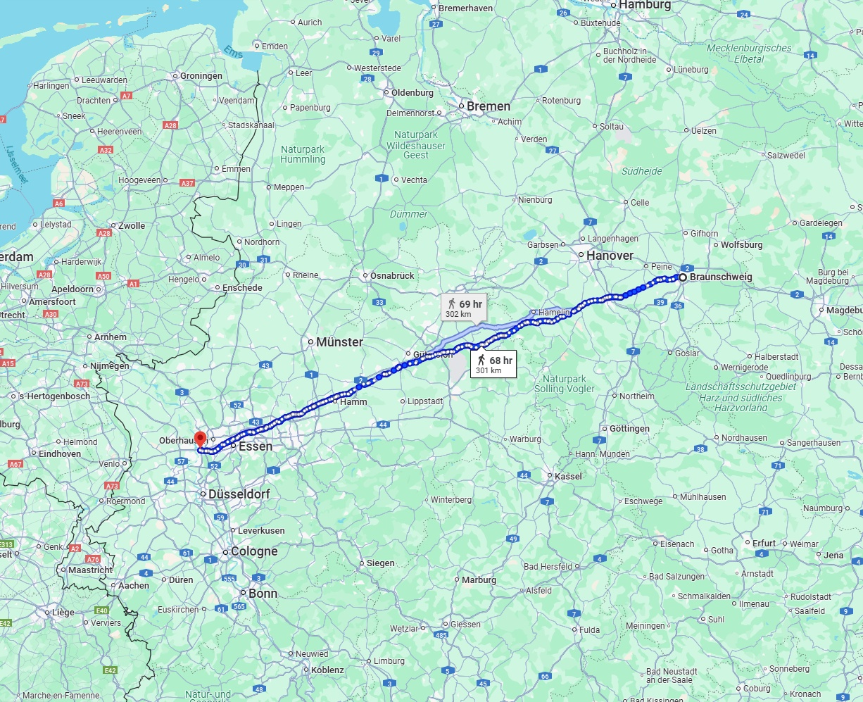 Anreise von Braunschweig Zu Duisburg Über 