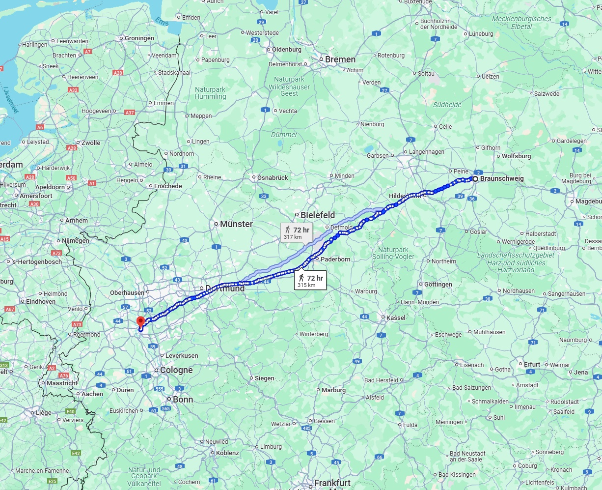Anreise von Braunschweig Zu Düsseldorf Über 