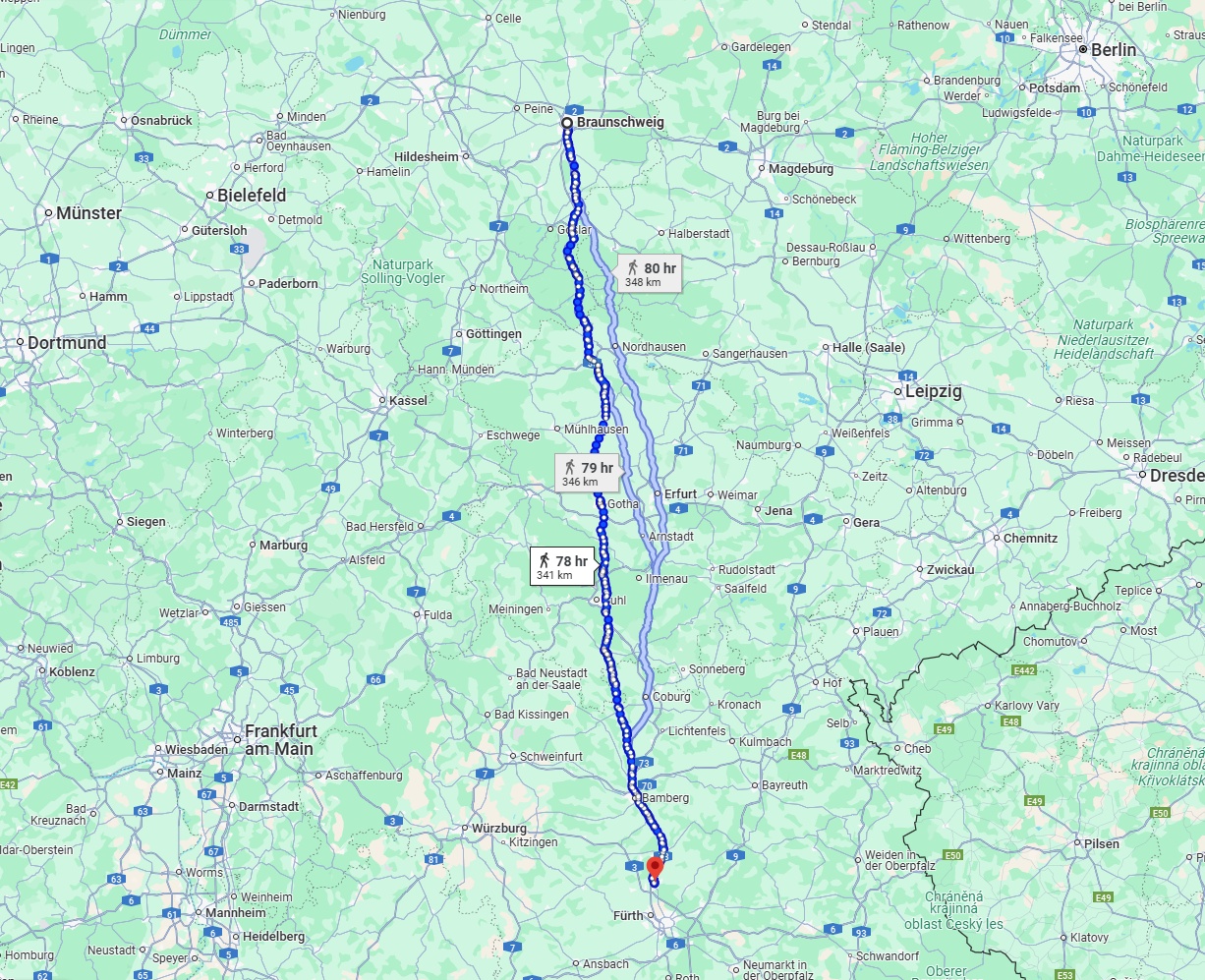 Anreise von Braunschweig Zu Erlangen Über 