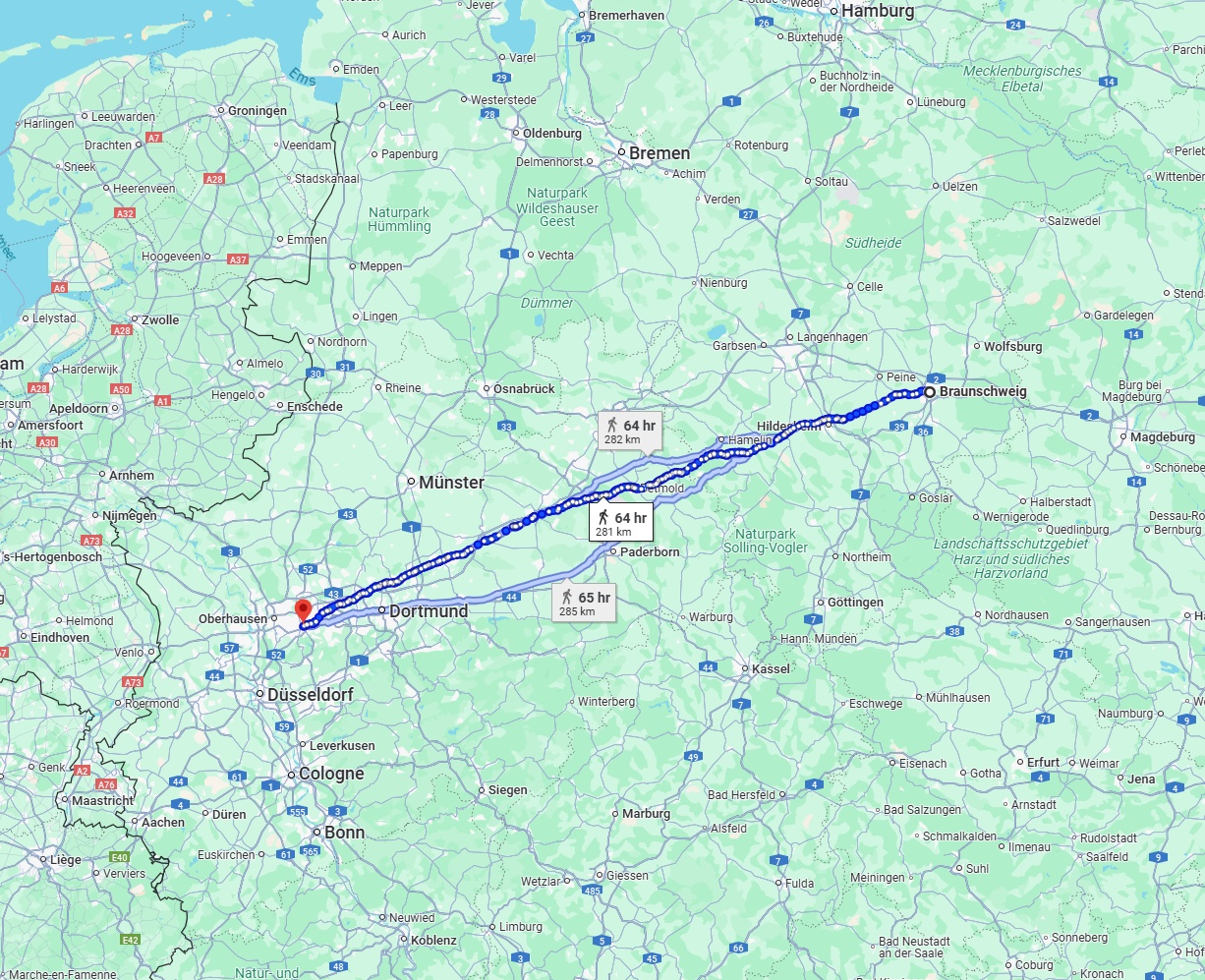 Anreise von Braunschweig Zu Essen Über 