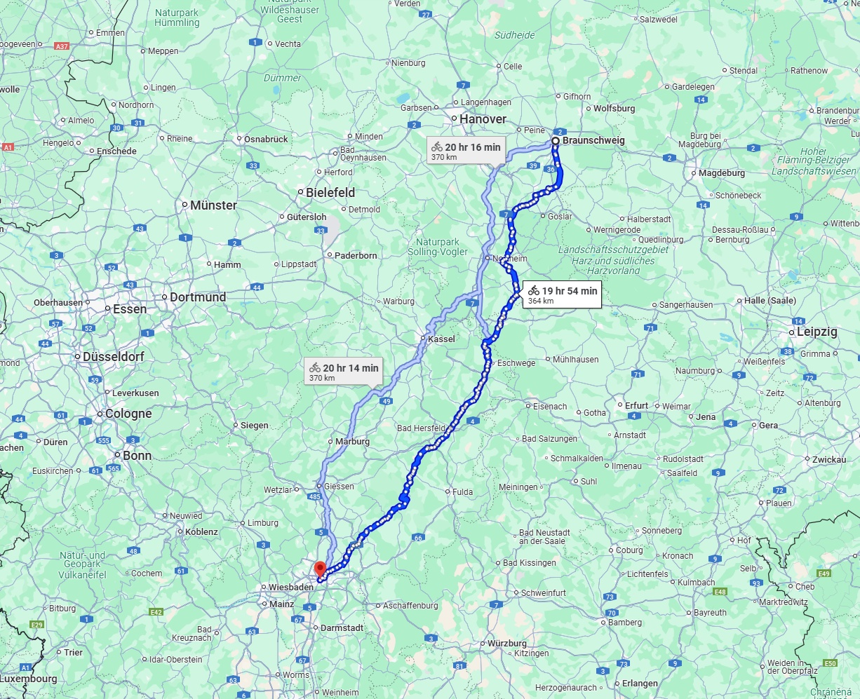 Anreise von Braunschweig Zu Frankfurt am Main Über 