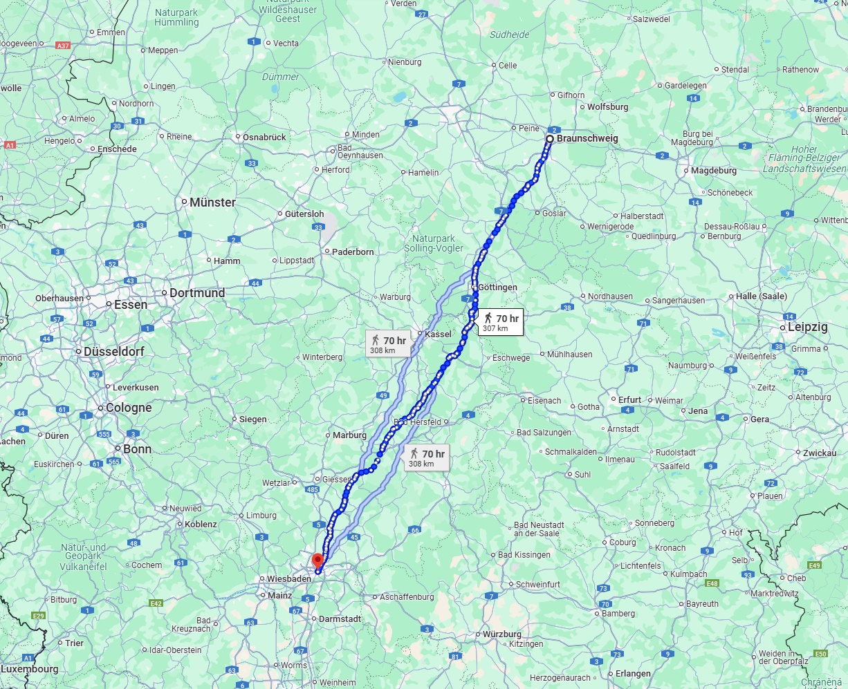 Anreise von Braunschweig Zu Frankfurt am Main Über 