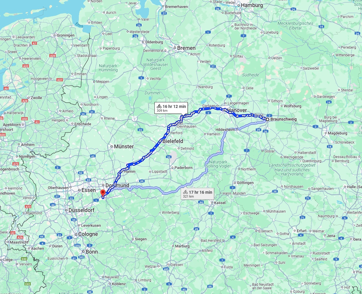 Anreise von Braunschweig Zu Hagen Über 