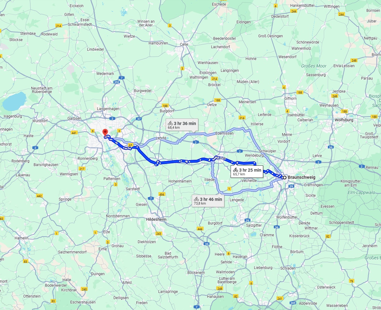 Anreise von Braunschweig Zu Hannover Über 