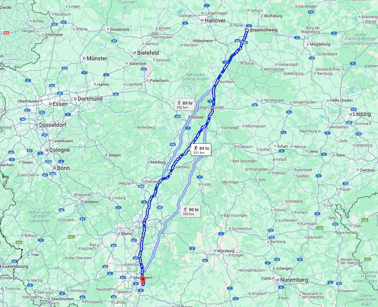Anreise von Braunschweig Zu Heidelberg Über 