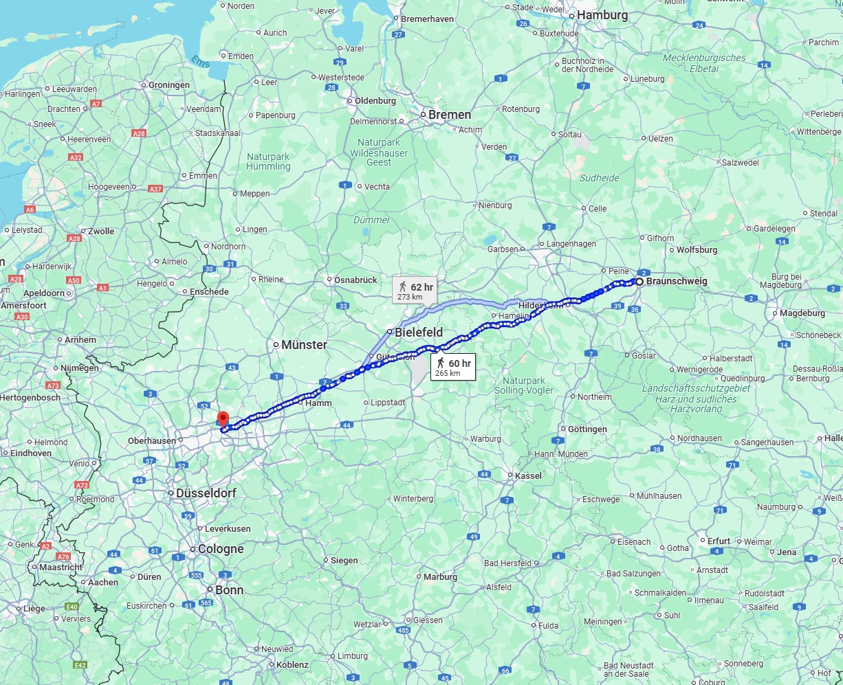 Anreise von Braunschweig Zu Herne Über 