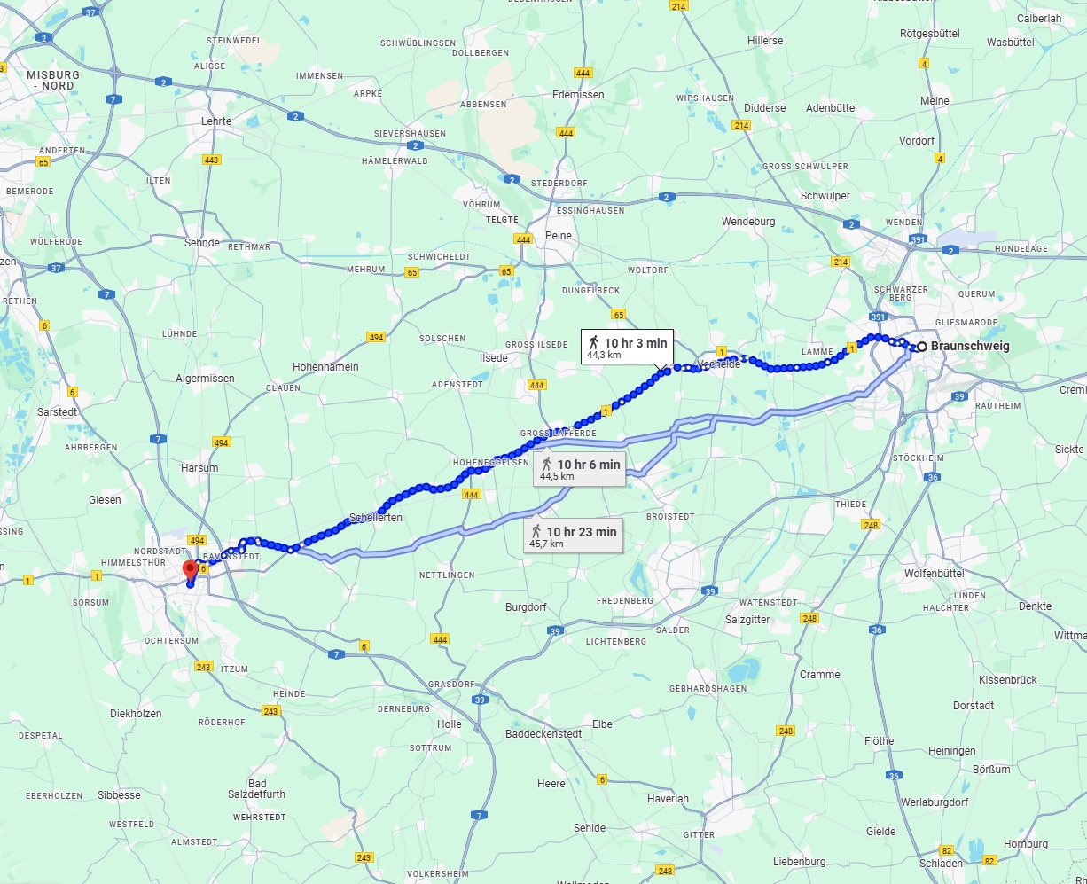 Anreise von Braunschweig Zu Hildesheim Über 
