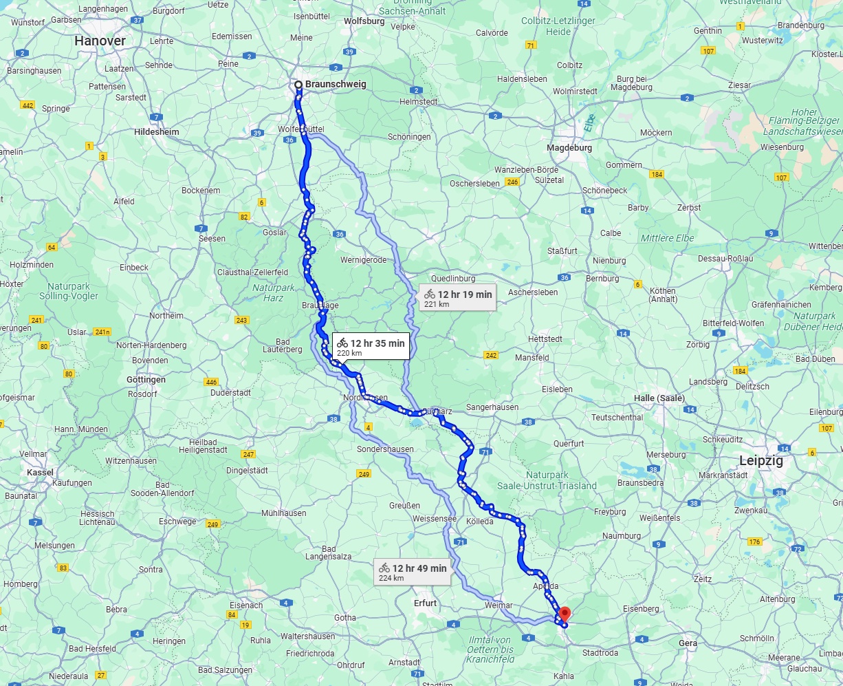 Anreise von Braunschweig Zu Jena Über 