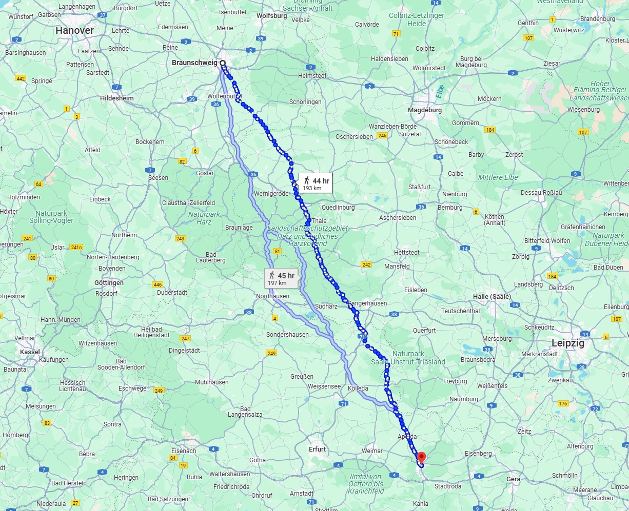 Anreise von Braunschweig Zu Jena Über 
