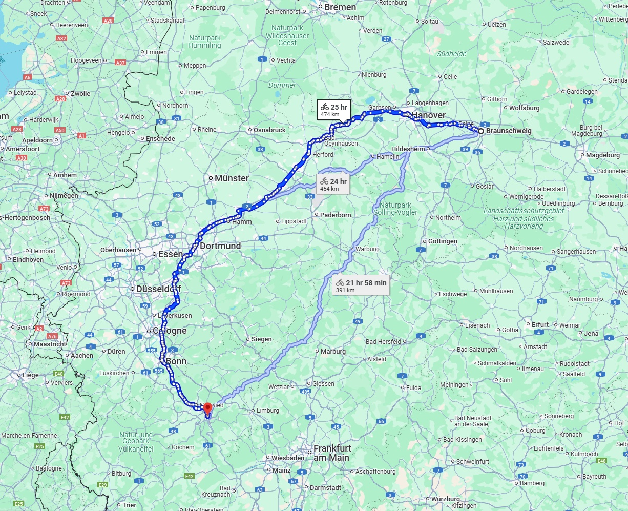 Anreise von Braunschweig Zu Koblenz Über 