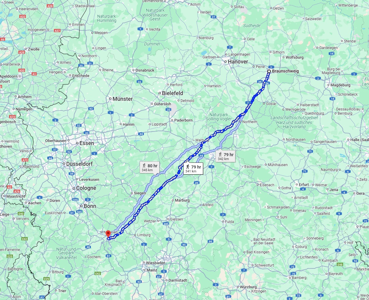 Anreise von Braunschweig Zu Koblenz Über 