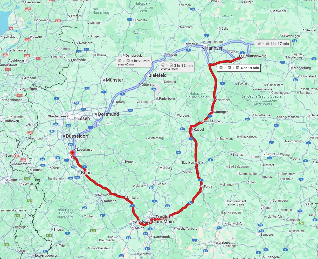 Anreise von Braunschweig Zu Köln Über 