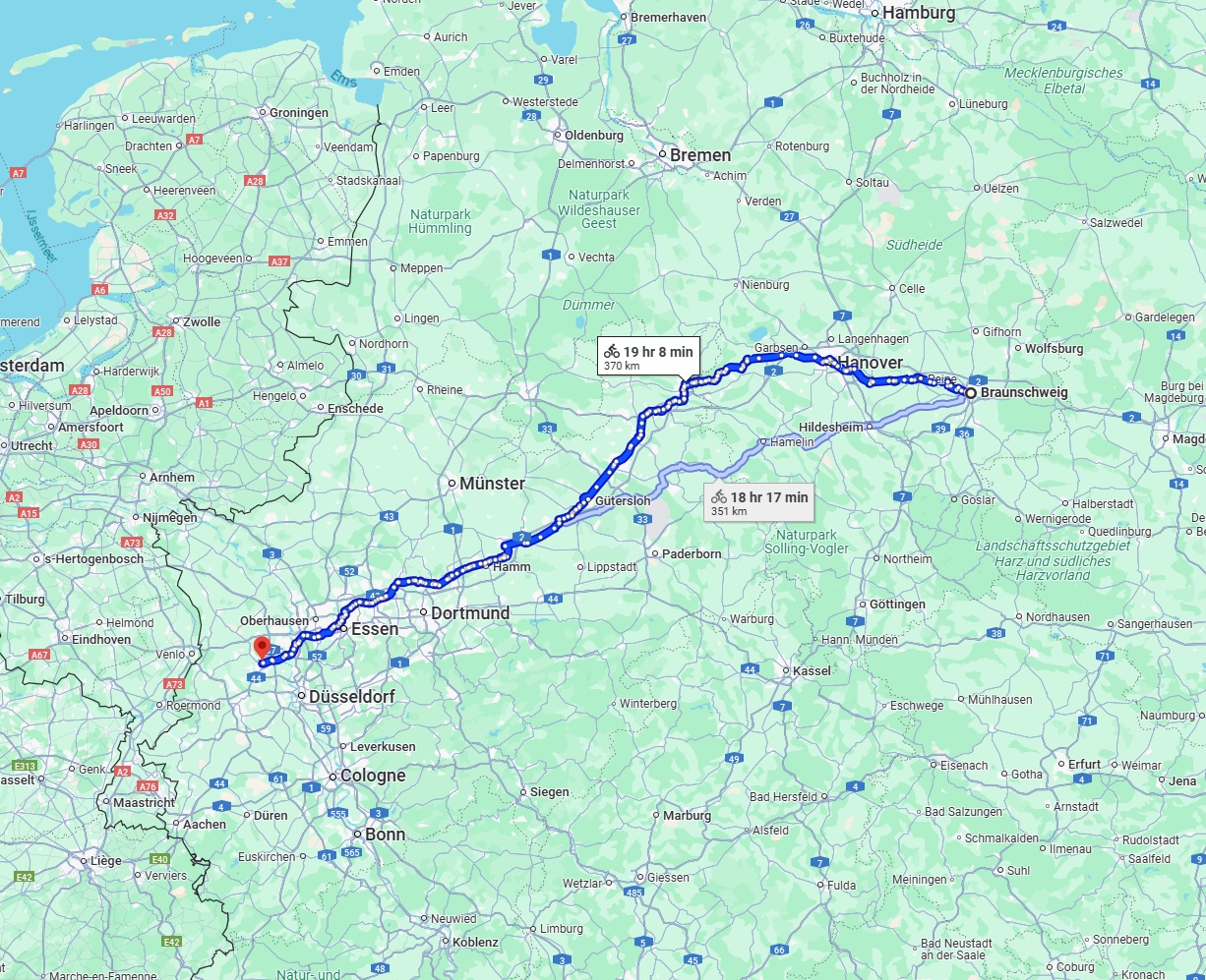 Anreise von Braunschweig Zu Krefeld Über 