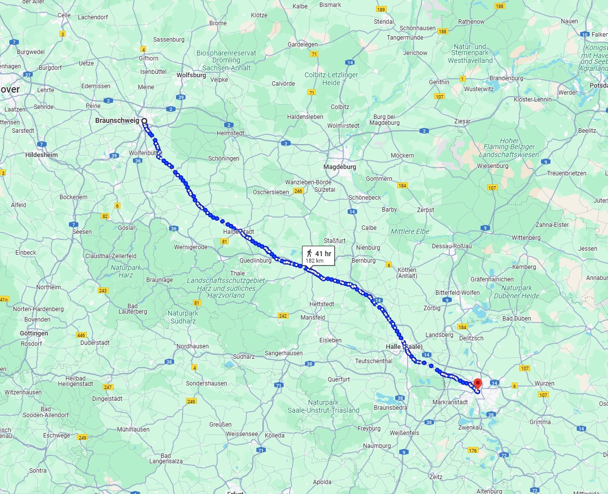 Anreise von Braunschweig Zu Leipzig Über 