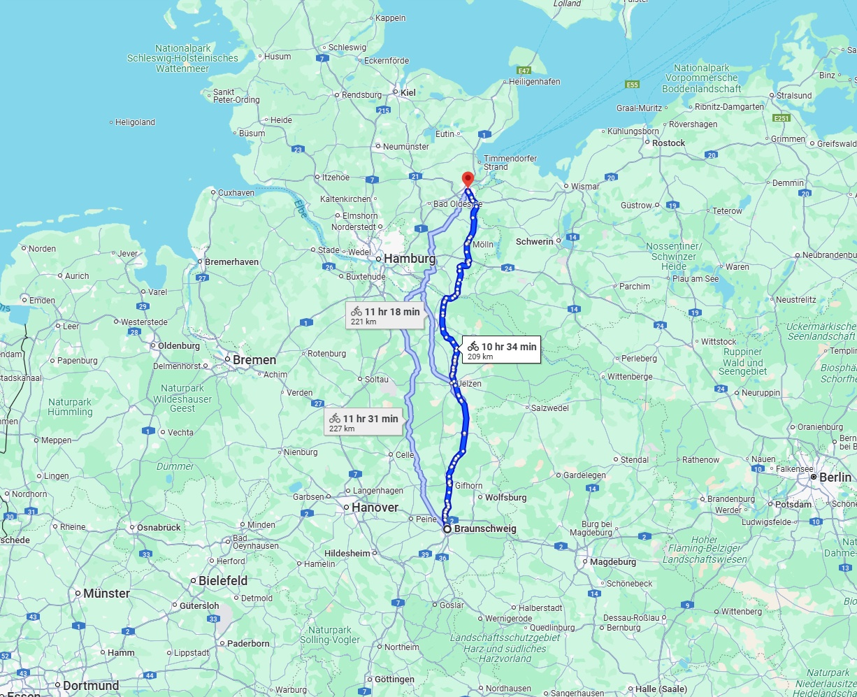 Anreise von Braunschweig Zu Lübeck Über 