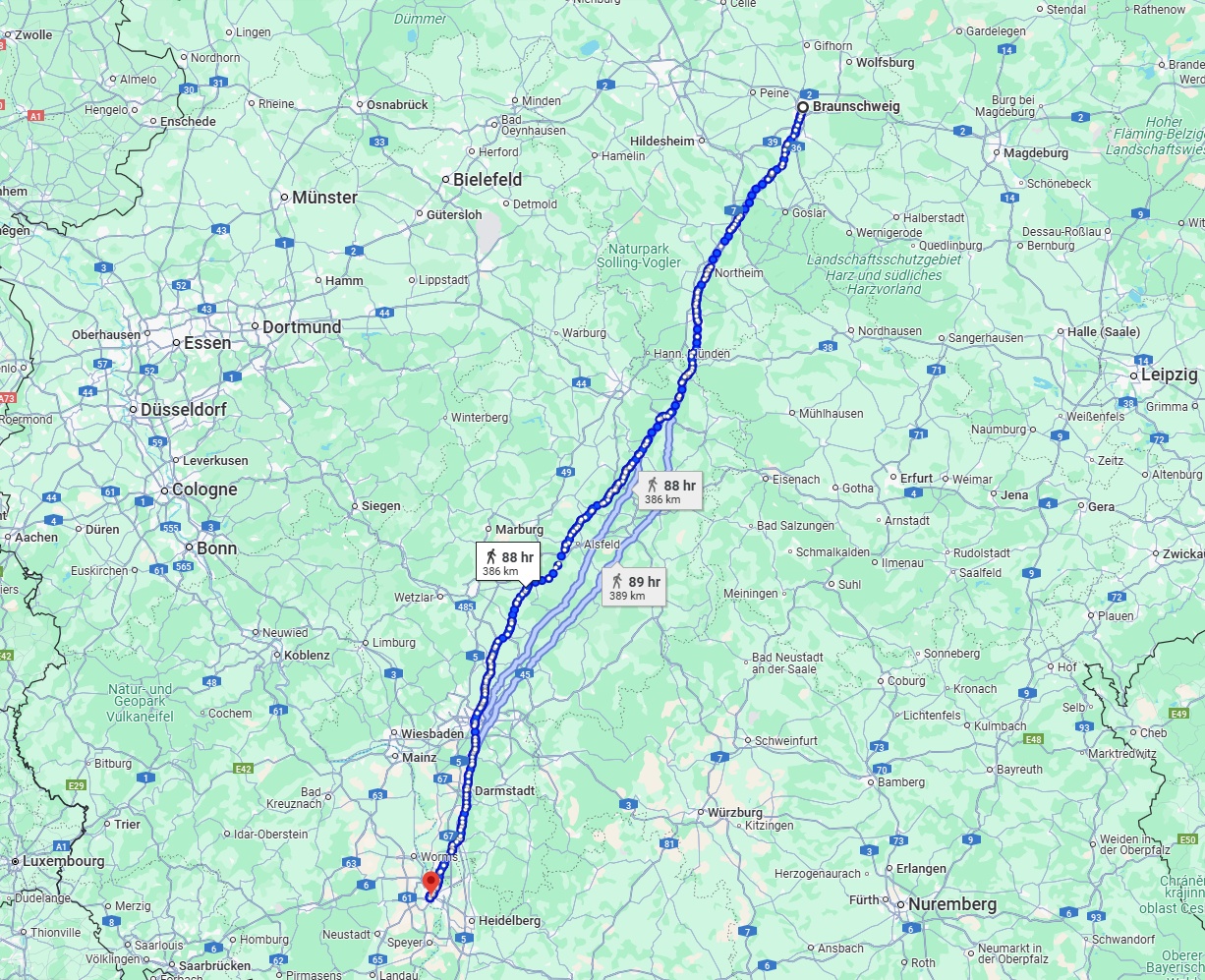 Anreise von Braunschweig Zu Ludwigshafen am Rhein Über 