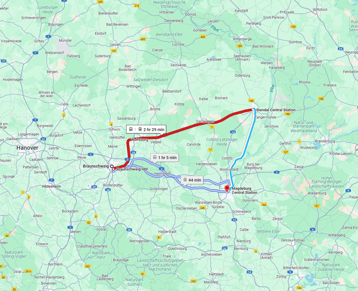 Anreise von Braunschweig Zu Magdeburg Über 